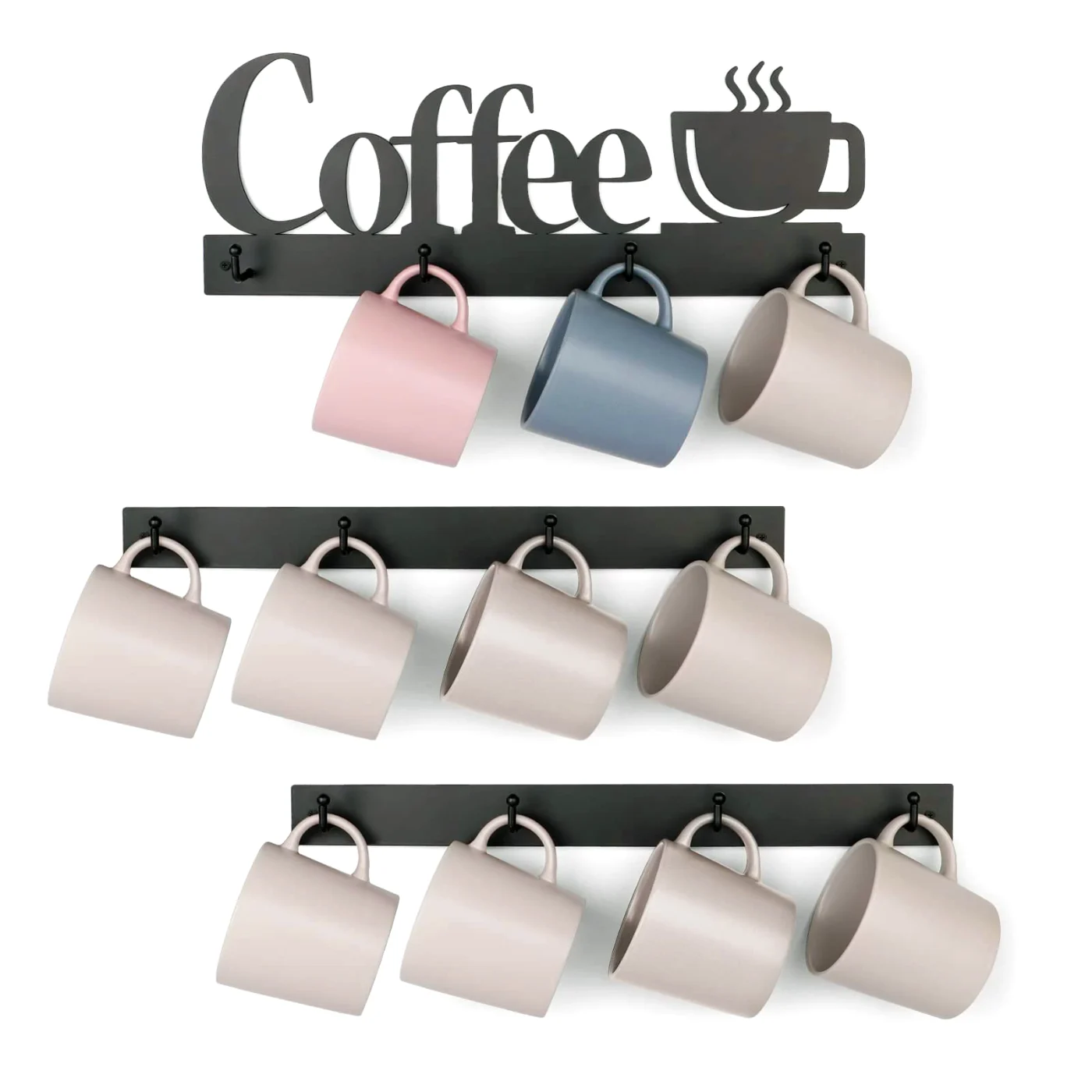 Coffee Mug Kitchen Storage Set of 3