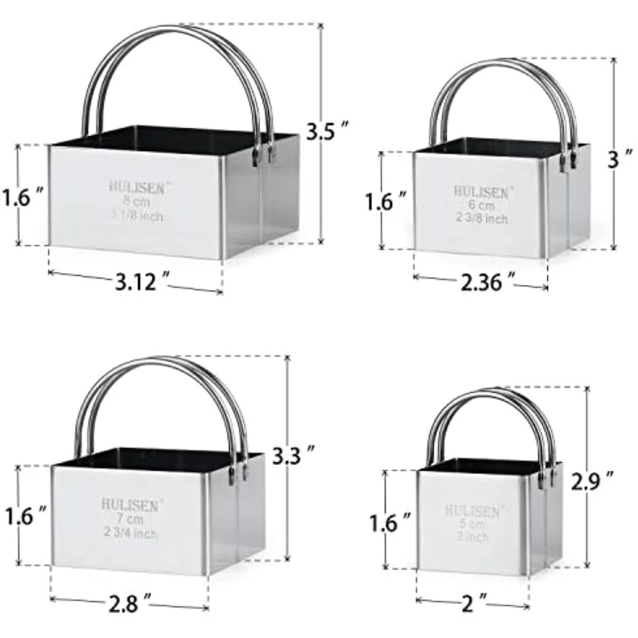 Square Biscuit Cutter Set of 4, view 4