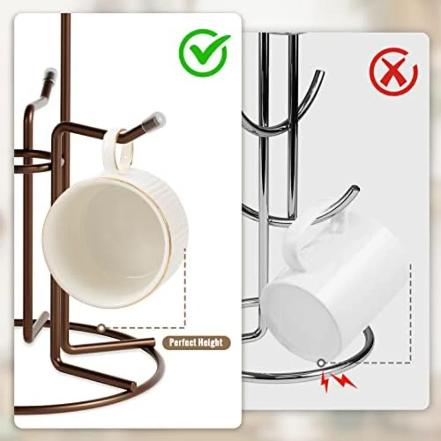 Mug Kitchen Storage, Brown, view 5