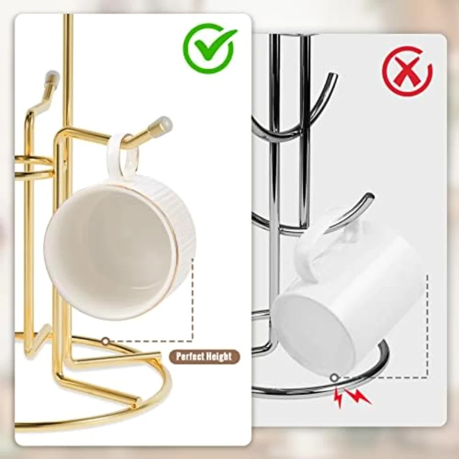 Mug Kitchen Storage, Gold, view 5