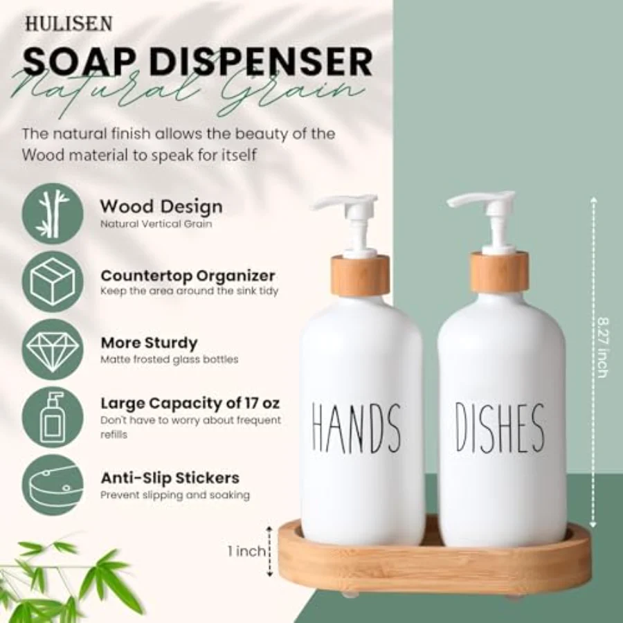 Wooden Dish Soap Dispenser Kitchen Storage, view 2