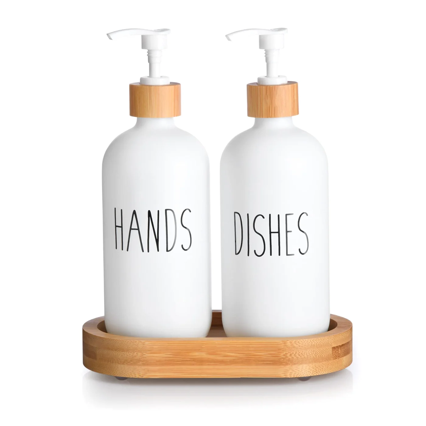 Wooden Dish Soap Dispenser Kitchen Storage