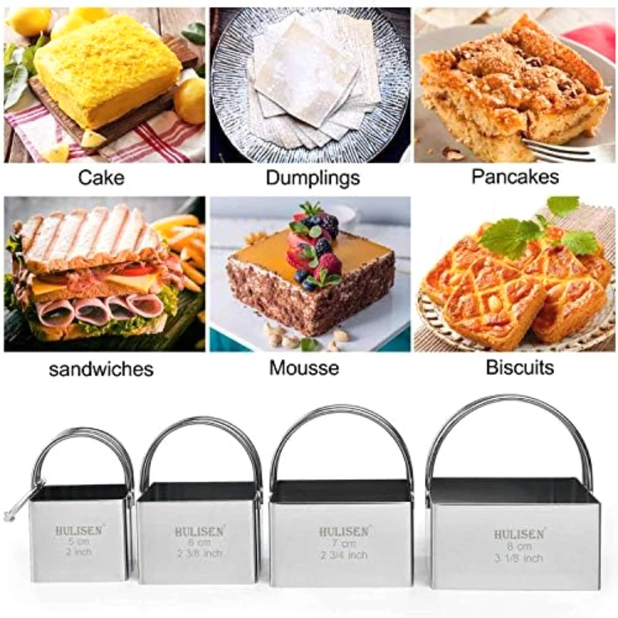 Square Biscuit Cutter Set of 4, view 3