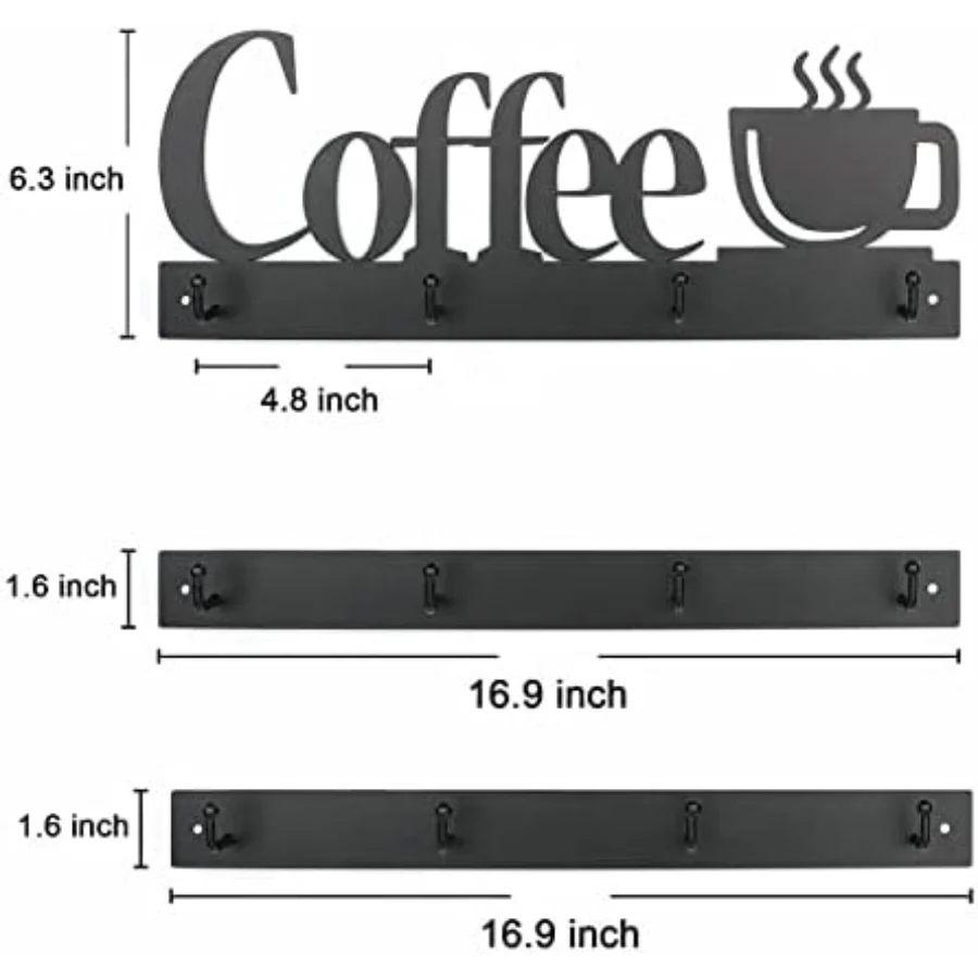 Coffee Mug Wall Kitchen Storage, view 4