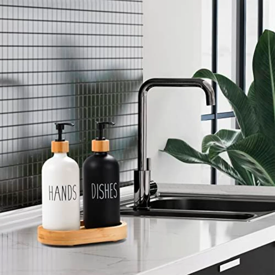 Dish Soap Dispenser Wood Kitchen Storage, view 3
