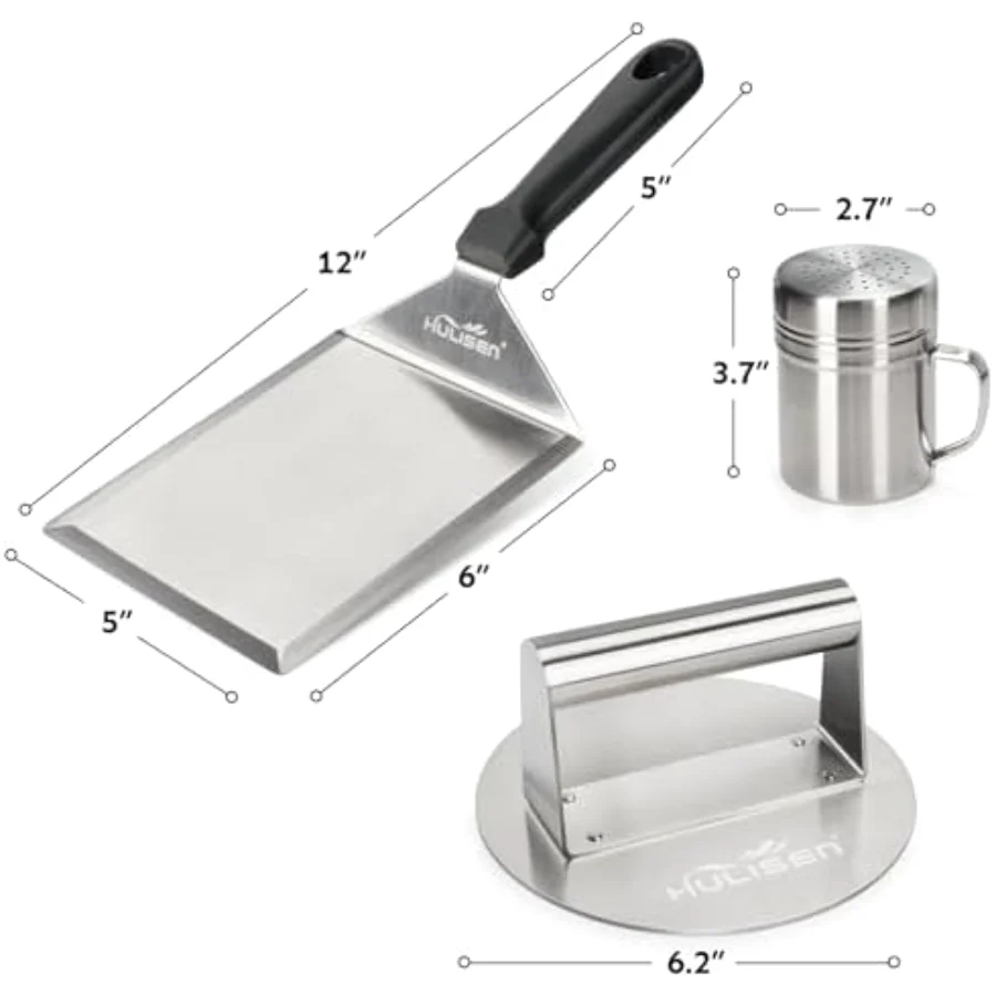 Smashed Burger Griddle Tool, Siliver, view 6