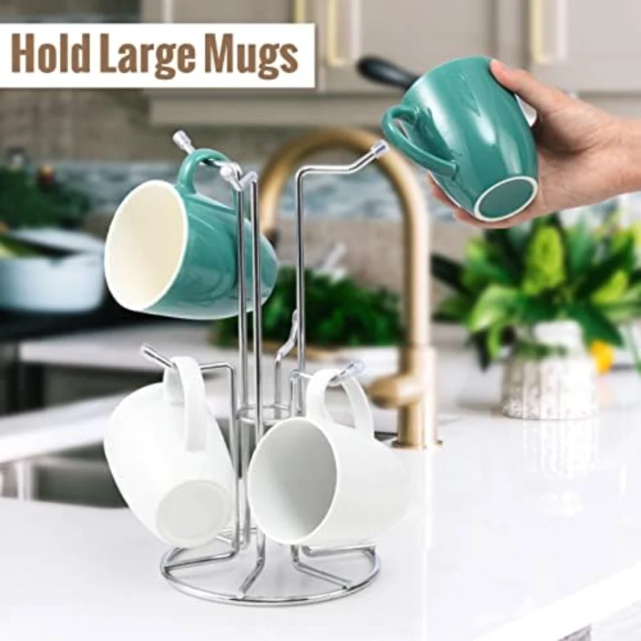 Mug Kitchen Storage, Silver, view 2