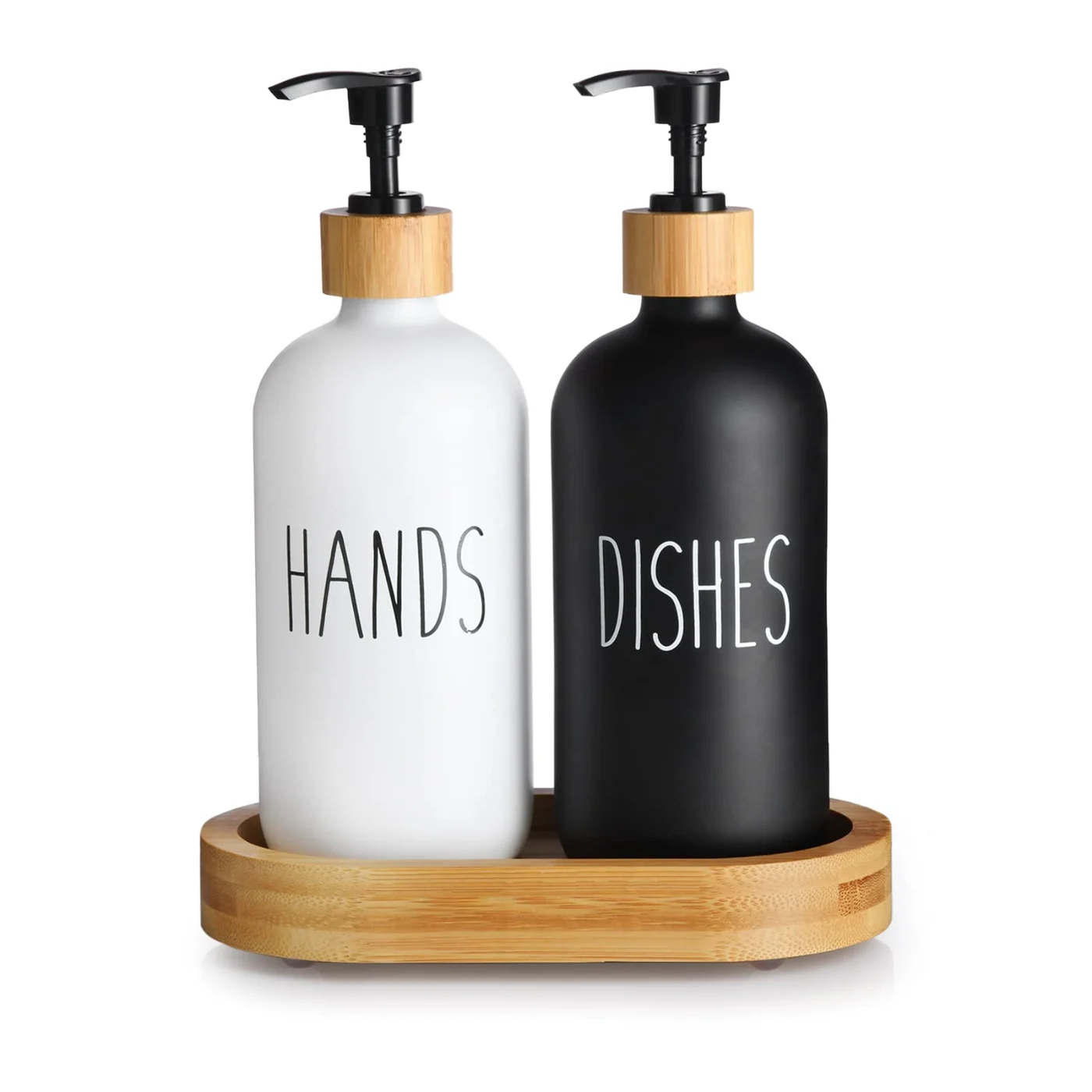 Dish Soap Dispenser Wood Kitchen Storage