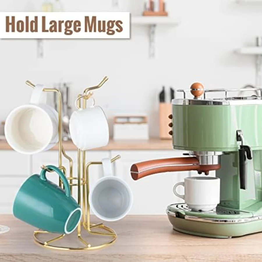 Mug Kitchen Storage, Gold, view 2
